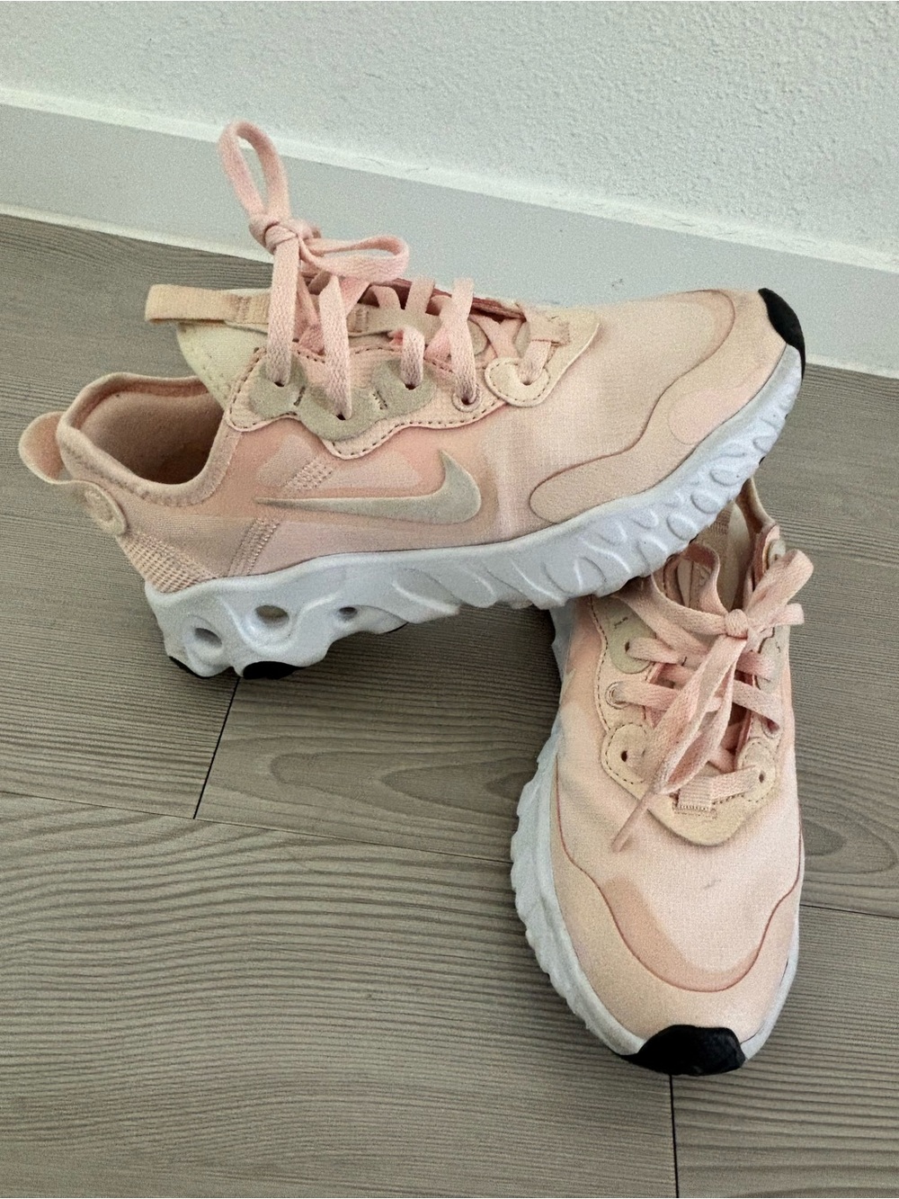 Nike Women's Light Pink Running Sneakers with White Sole